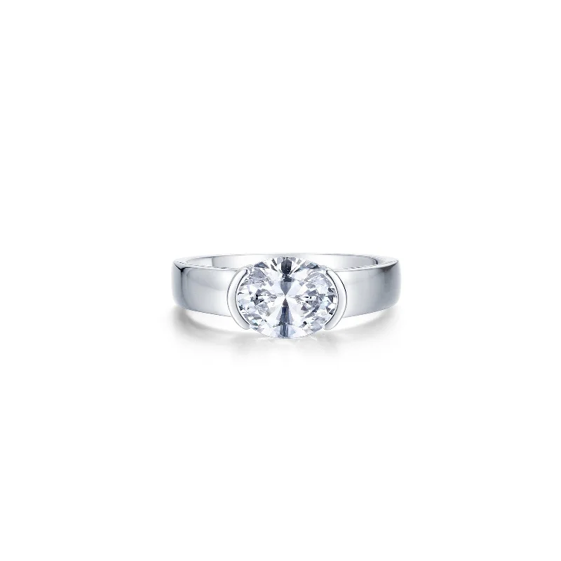 1.86 Oval Modernist Solitaire Ring