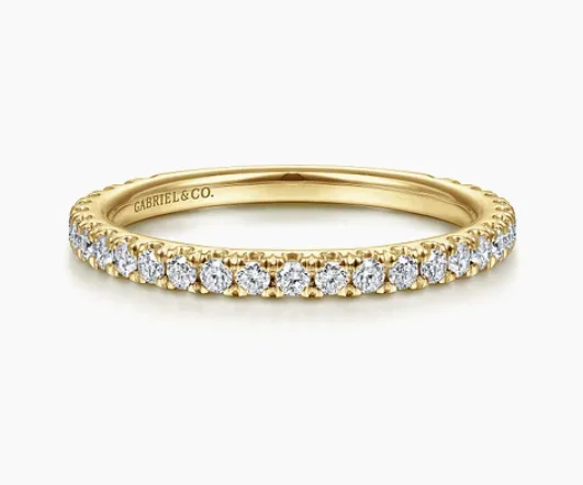 14K Yellow Gold Stackable Diamond Ring