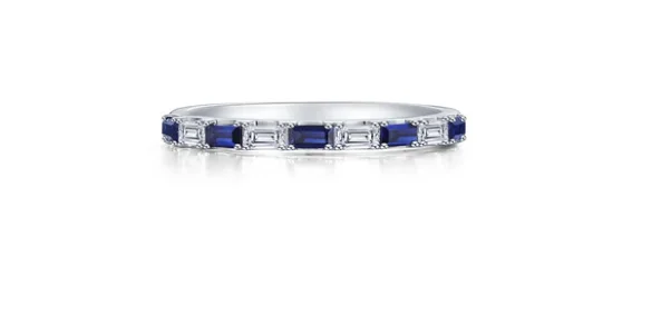 Baguette Half-Eternity Band