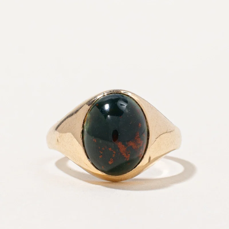 'Birks' Bloodstone Signet Ring | 2.60ct | SZ 4.5 |