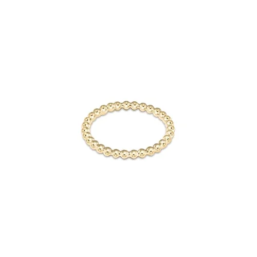 classic gold 2mm bead ring by enewton