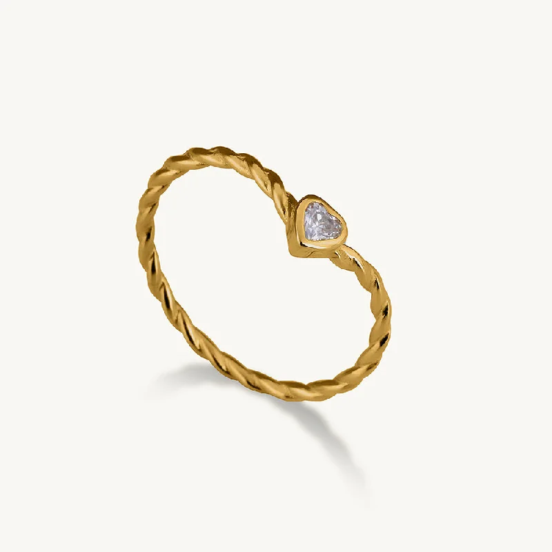 Heart Glow Ring | 18K Gold Vermeil Plated