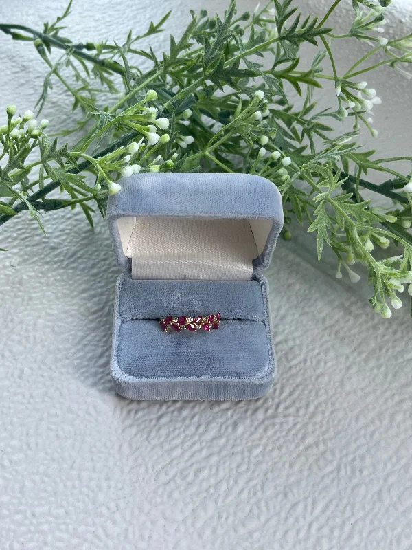 Marquise Ruby and Diamond Ring