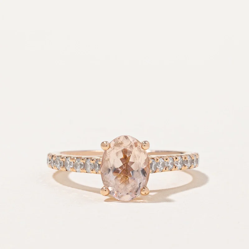 Morganite & Diamond Ring | 1.00ct, 0.35ctw | SZ 5 |