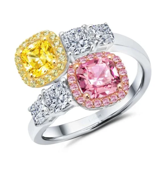 Pink & Yellow Bypass Ring