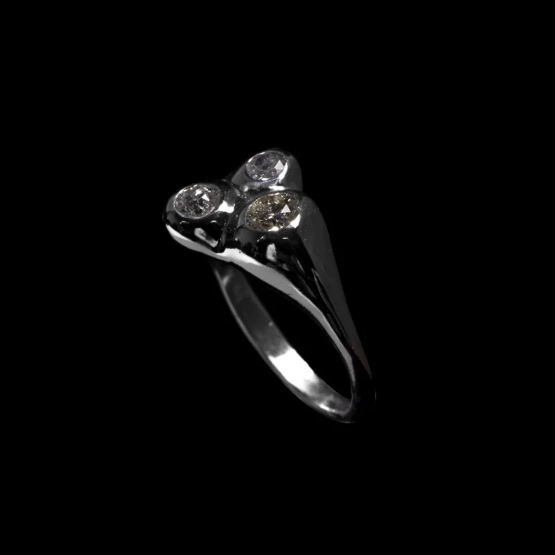 Triple Diamond Platinum Ring