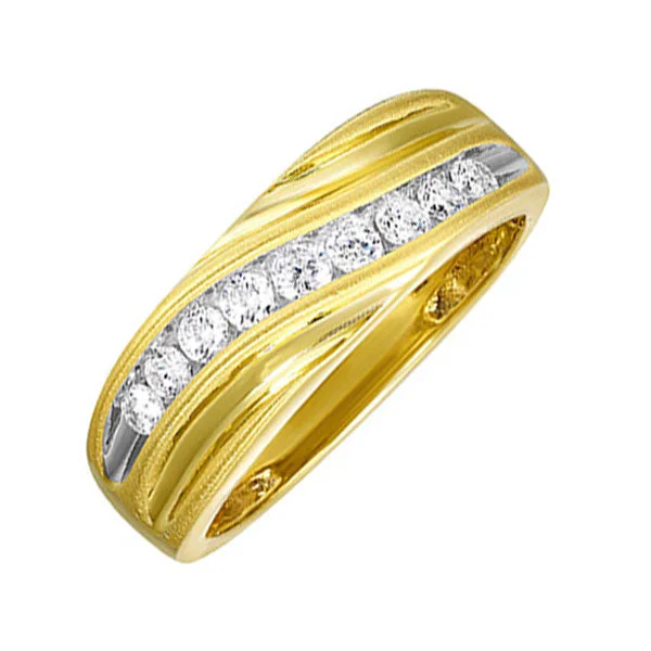 10KT YELLOW GOLD DIAMOND (1/2CTW) BAND