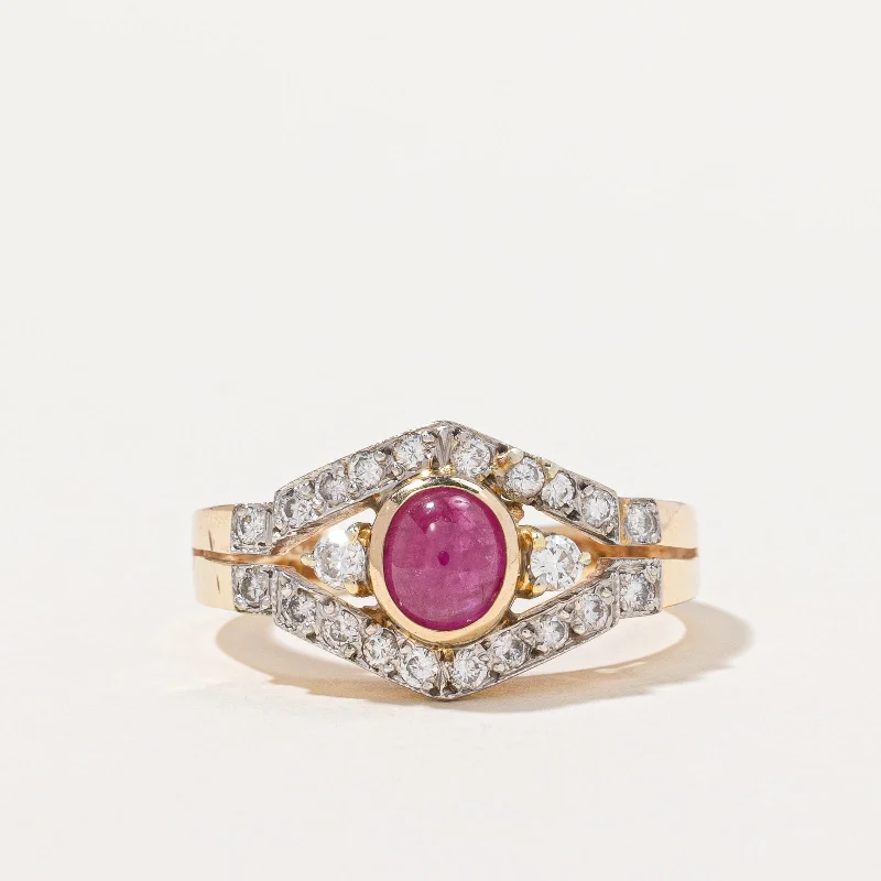 Ruby & Diamond Ring | 0.60ct, 0.60ctw | SZ 7.75 |