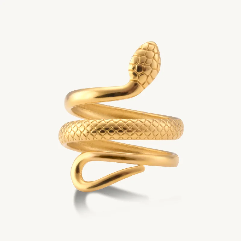 Serpent's Embrace Gold Ring