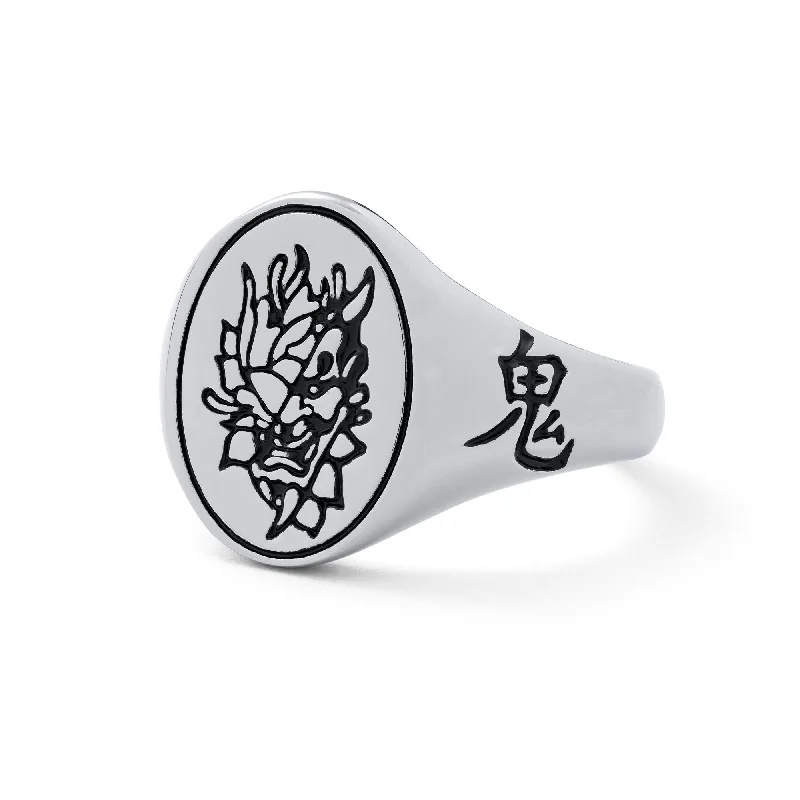 EM GOLDS X STATEMENT "Peony Oni" Signet Ring