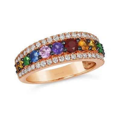 Strawberry Gold Multi Sapphire and Colored Stone LeVian Ring