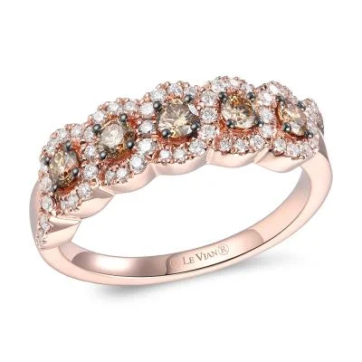 Strawberry Gold Vanilla and Chocolate diamond Le Vian Ring