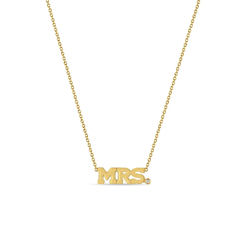 14k Gold 3 Letter with Diamond Bezel Necklace