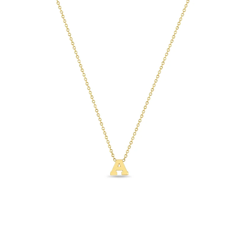 14k Gold Initial Letter Necklace