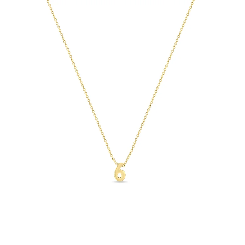 14k Gold Number Necklace