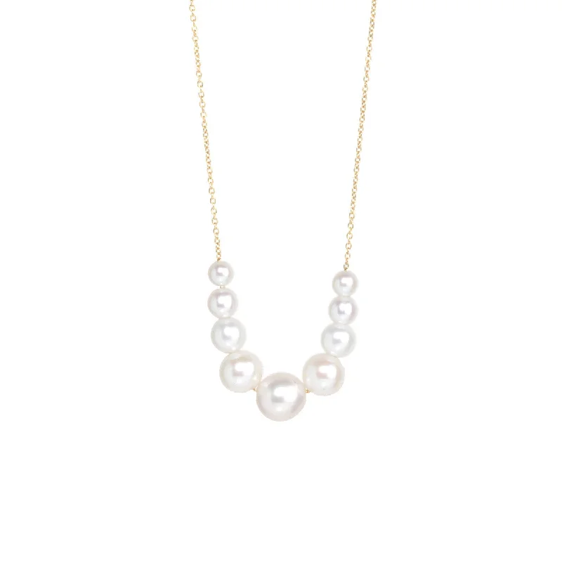 14k 9 Graduated Pearl Necklace