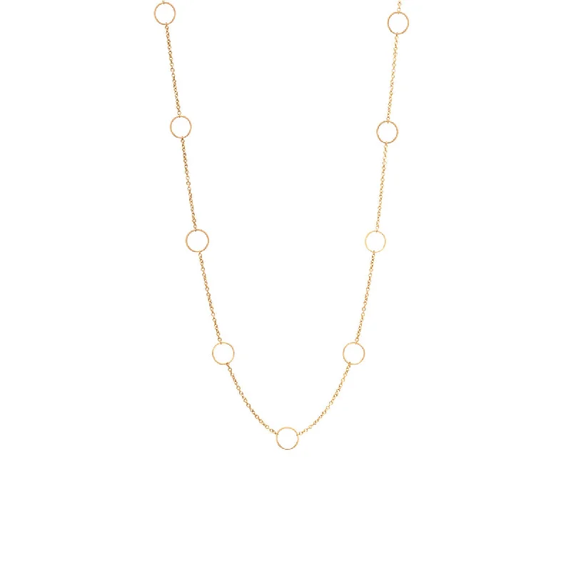 14k Nine Circles Choker Necklace