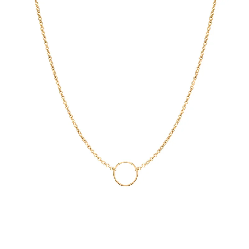 14k Tiny Circle Necklace