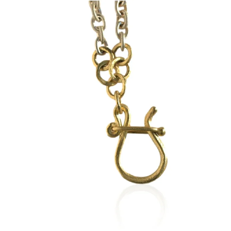 Charm Holder Necklace | 18k Gold Fish Hook