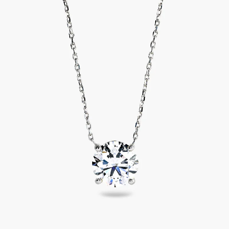 Round Cut Basket Pendant - 3.02ct (RTS)