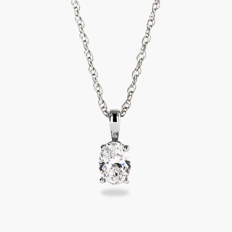 Basket Pendant - Oval Cut 0.50ct E VS2 Lab Grown Diamond (RTS)