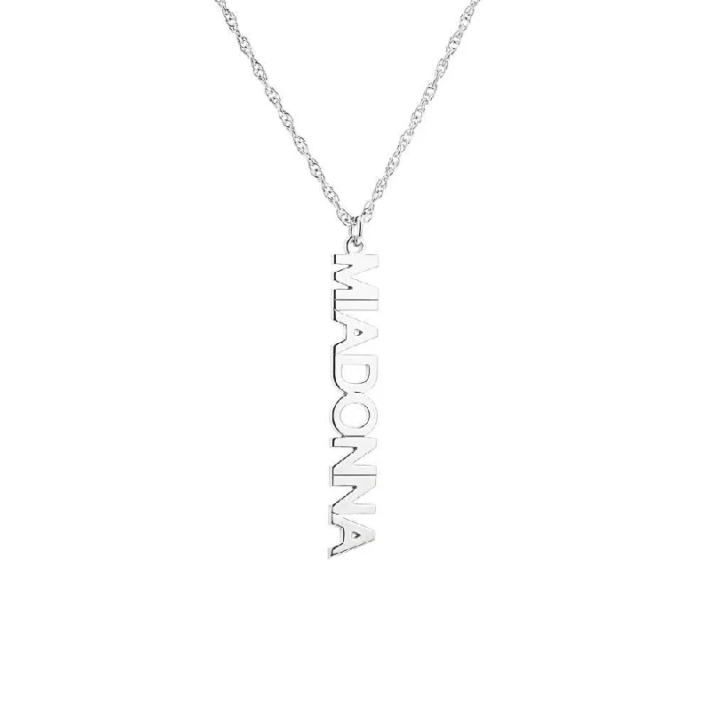 Block Nameplate Necklace