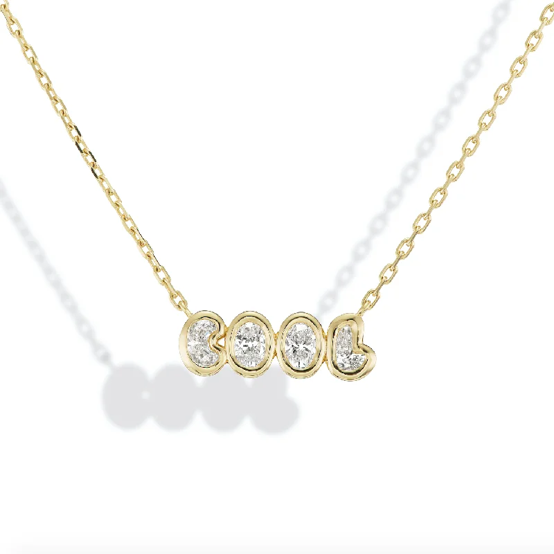 Bubble Bezel Diamond COOL Necklace