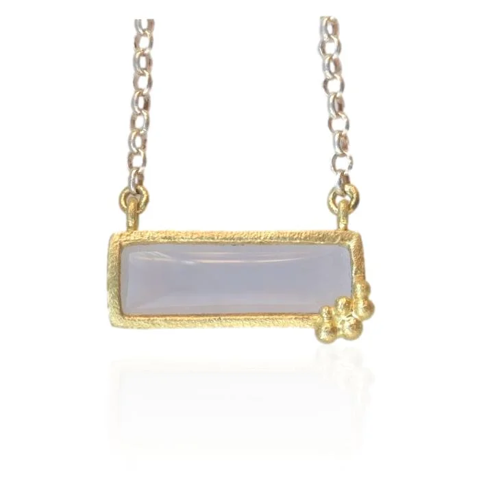 Salted Purple Chalcedony Necklace