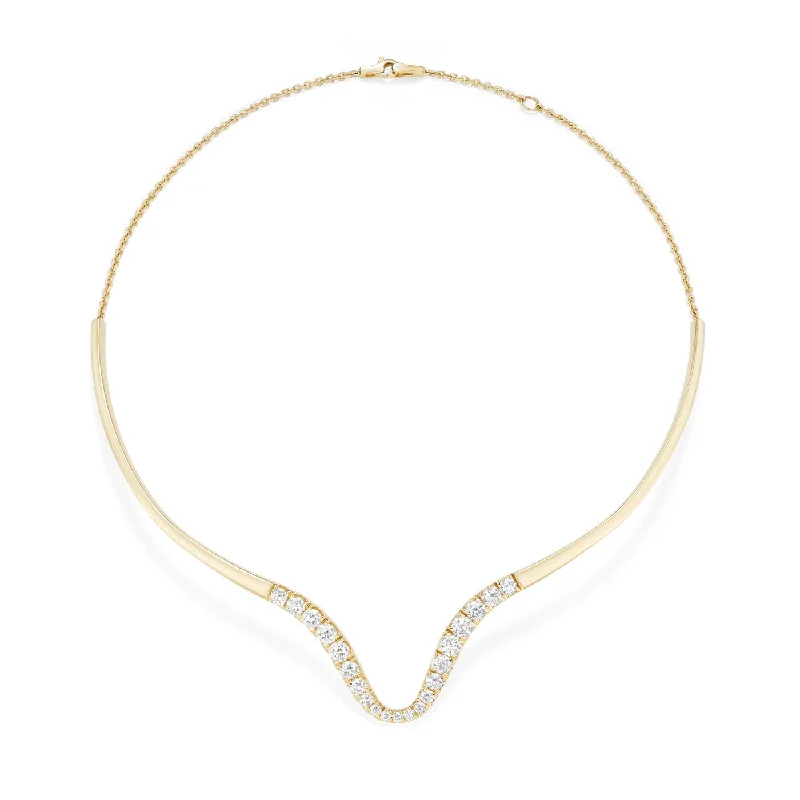 CLARA CURVED COLLAR (Partial Diamond)