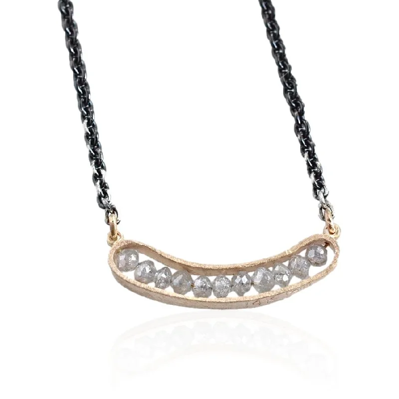 Grey Diamond Tide Line Necklace