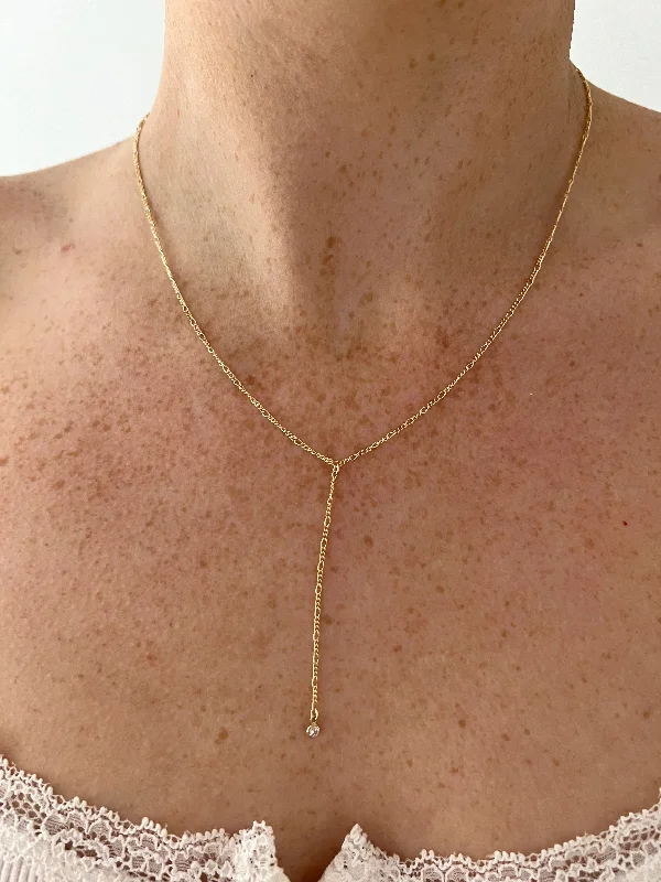 DIAMOND DROP NECKLACE