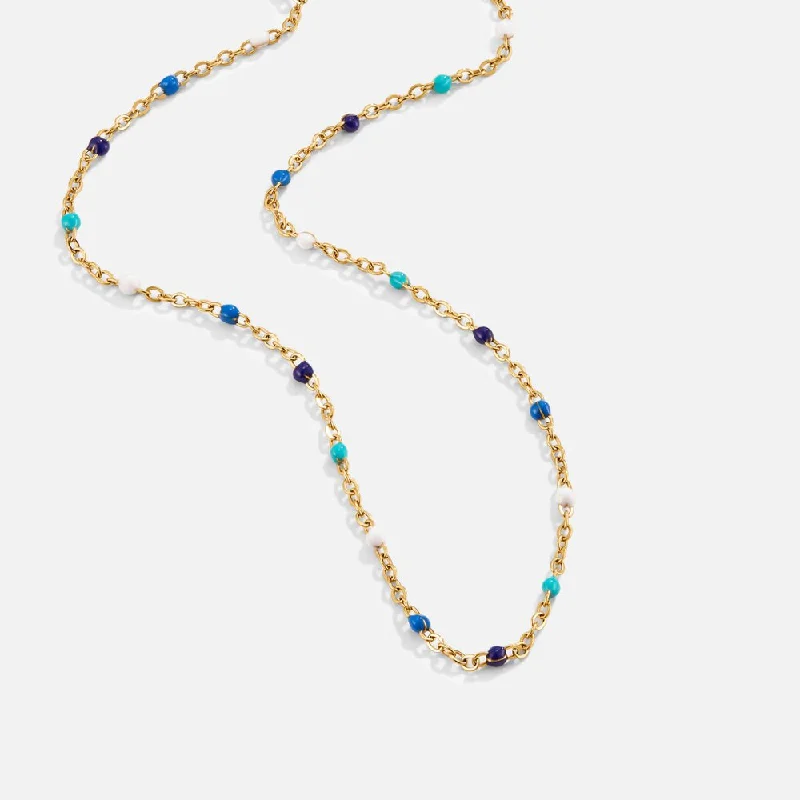 Dreamy Blue Bead Necklace