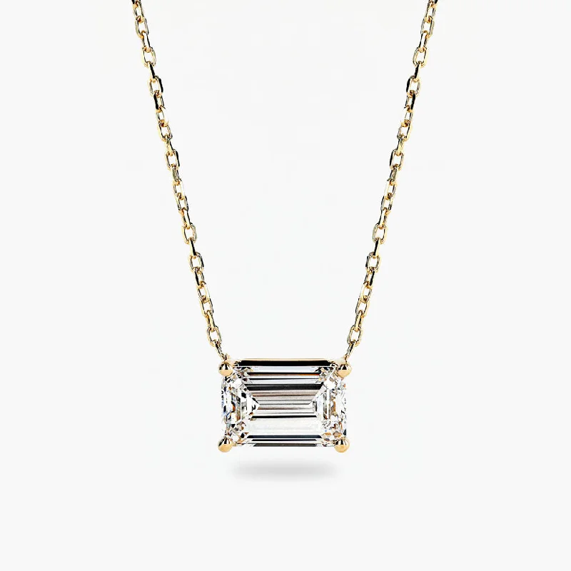 Emerald Cut Basket Pendant - 2.0ct (RTS)