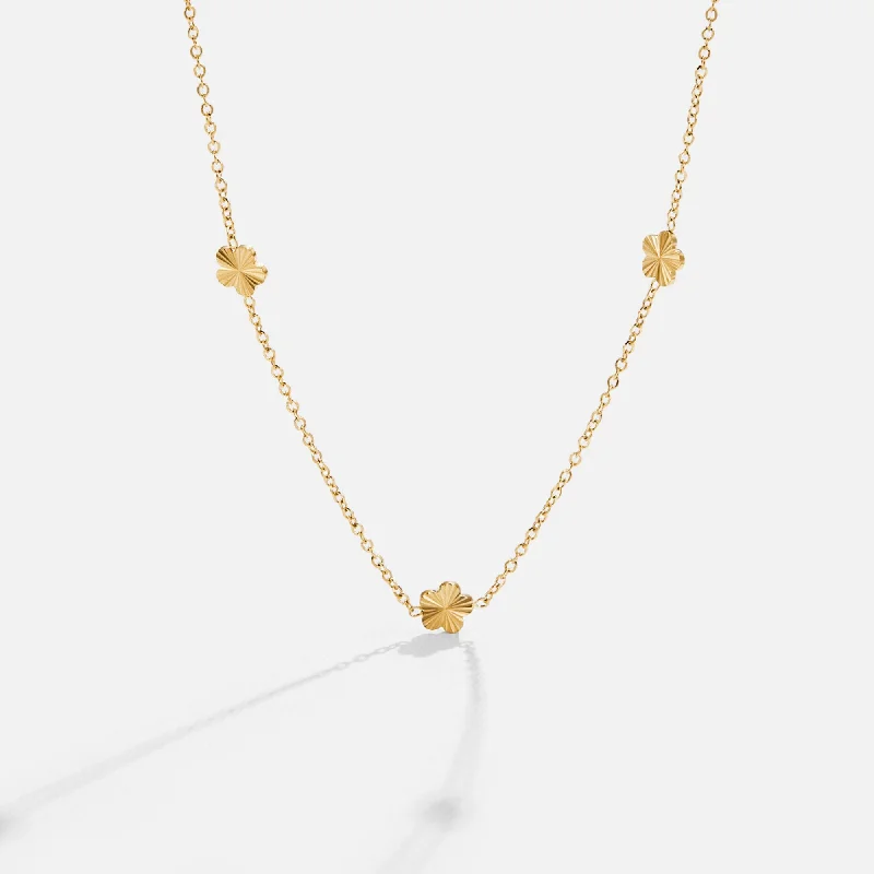 Flower Power 18K Gold Chain Necklace