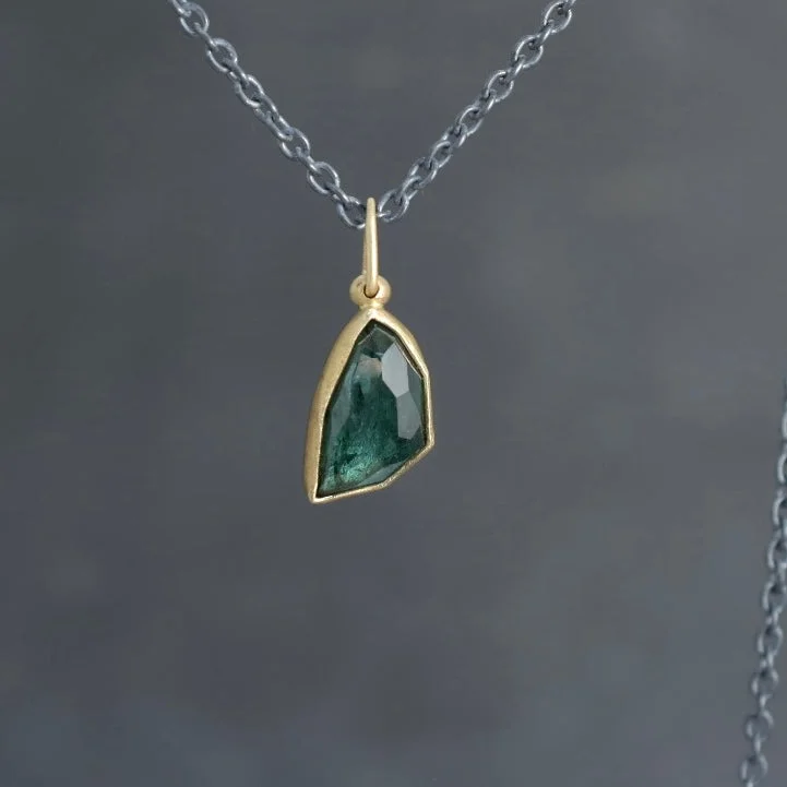 Teal Green Tourmaline Pendant