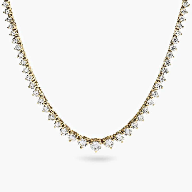 Lab Grown Diamond Graduated Tennis Necklace - 7.0ctw (RTS)