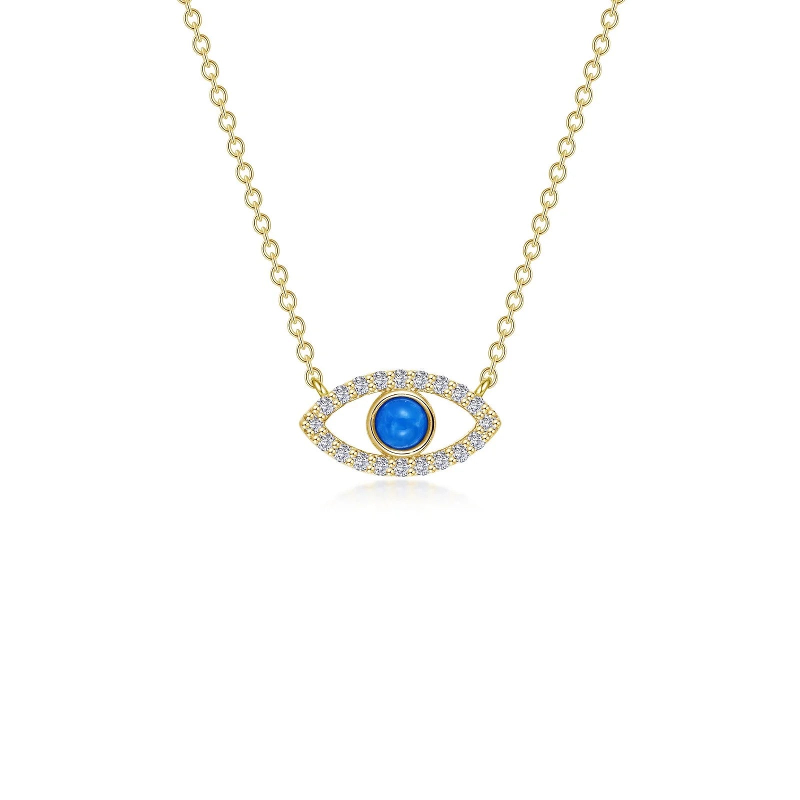 Lafonn Reconstituted Turquoise Evil Eye Necklace N0341TQG20