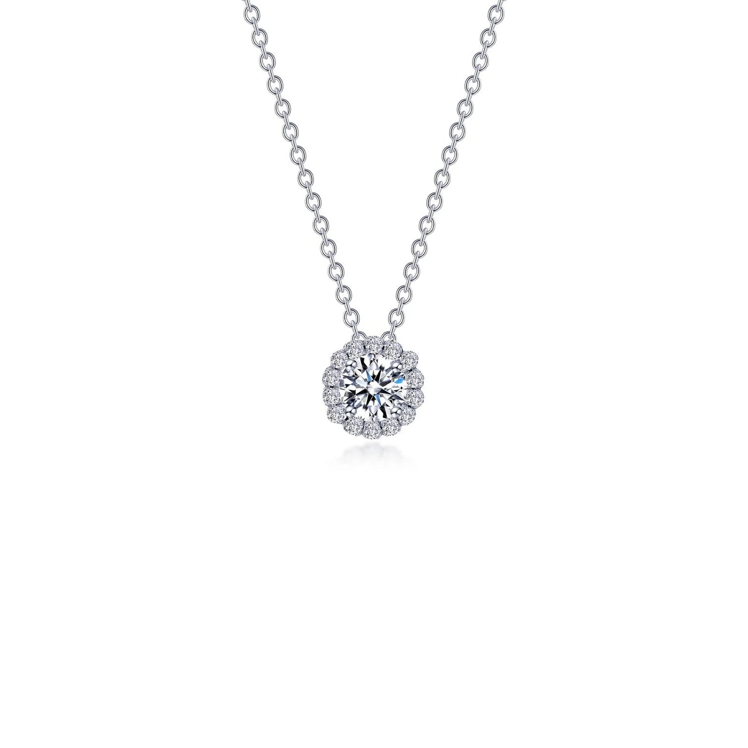 Lafonn Simulated Diamond Round Halo Necklace N2030CLP20