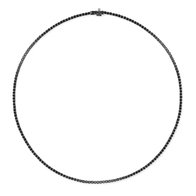 LENOX TENNIS NECKLACE (Black Diamond)