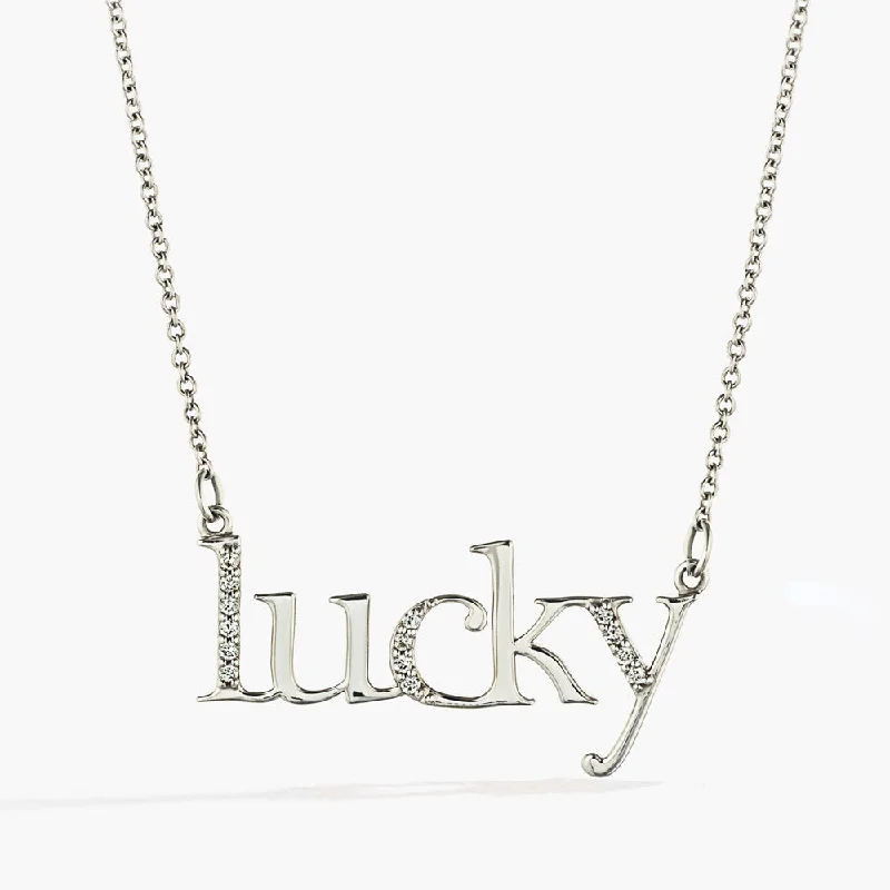 Lucky Necklace (RTS) - 14K White Gold