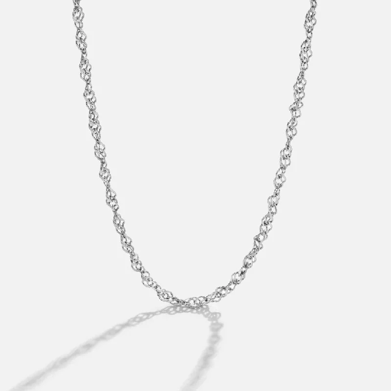 Mila Twist Silver Chain Necklace