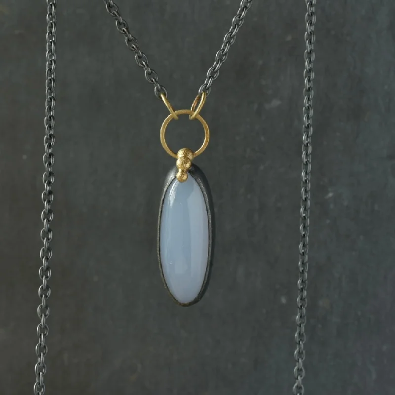 Misty Purple Chalcedony Necklace