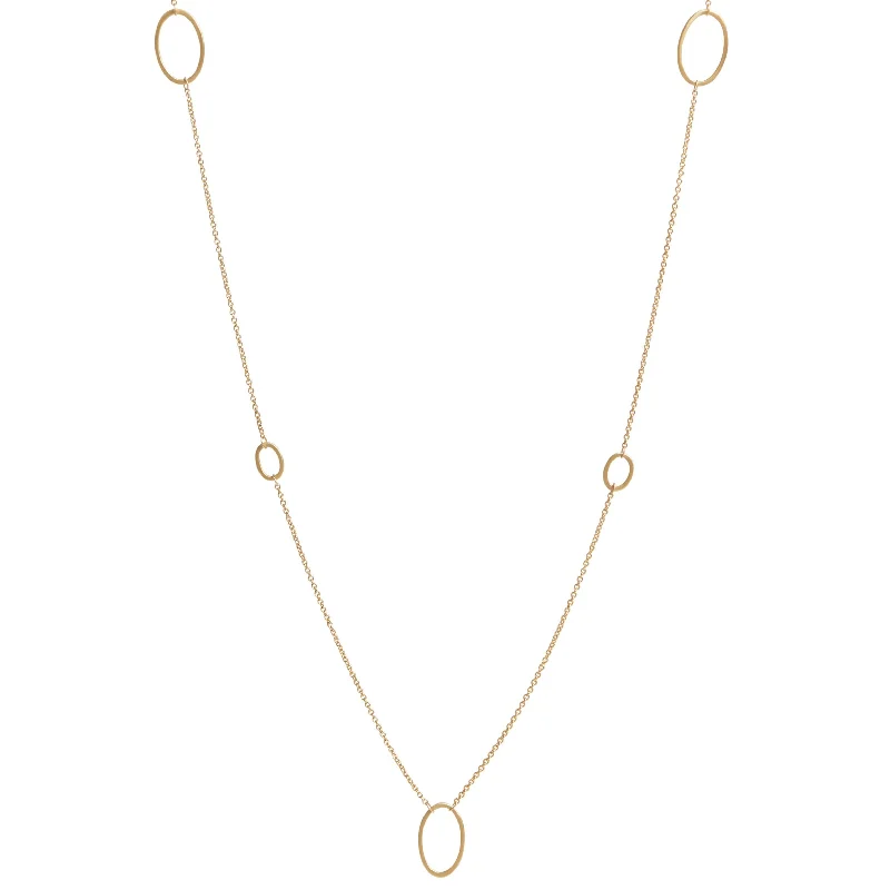 <!--NK757--> spaced mini ovals necklace