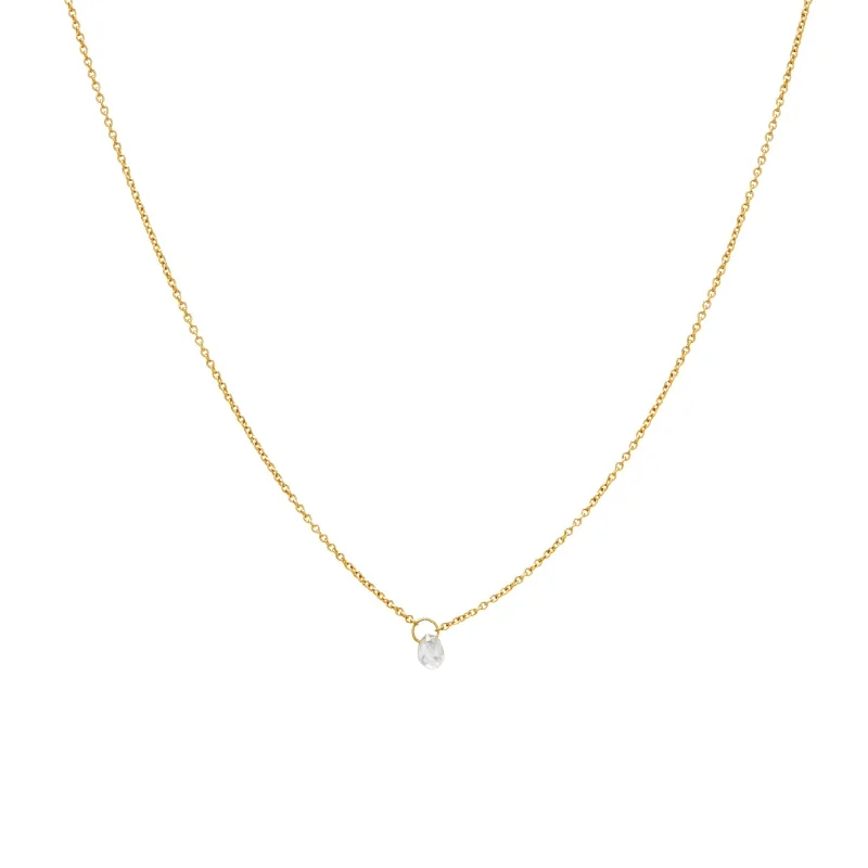 <!--NK912-->diamond briolette necklace