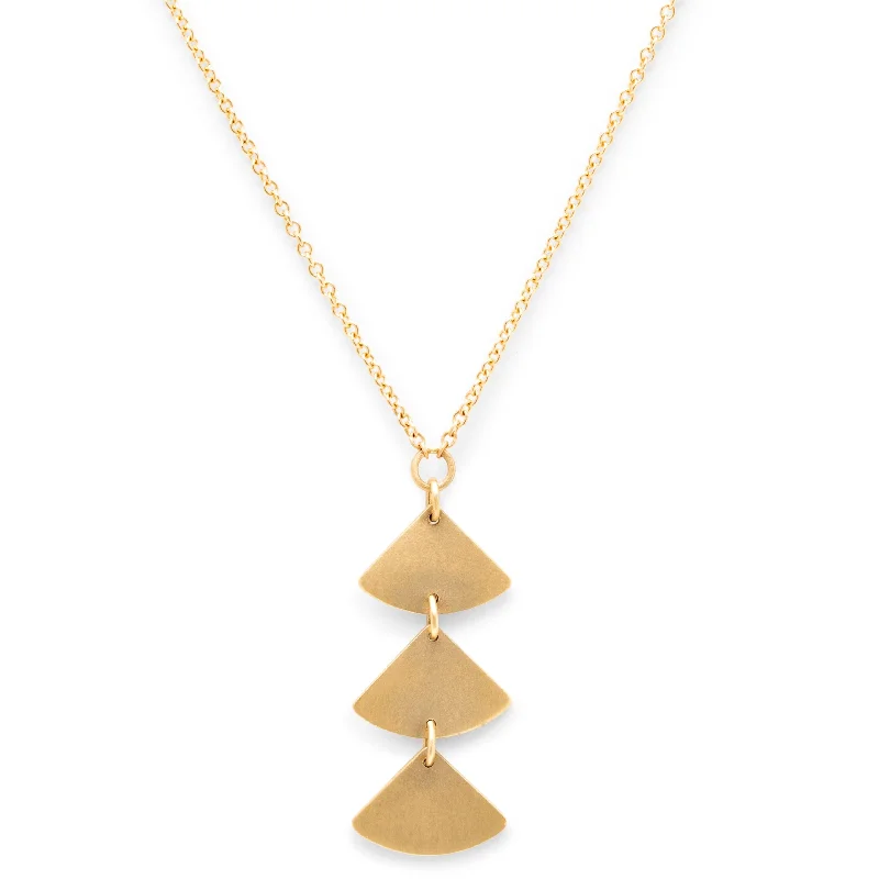 <!--NK972--> ginkgo bold 3 leaf necklace