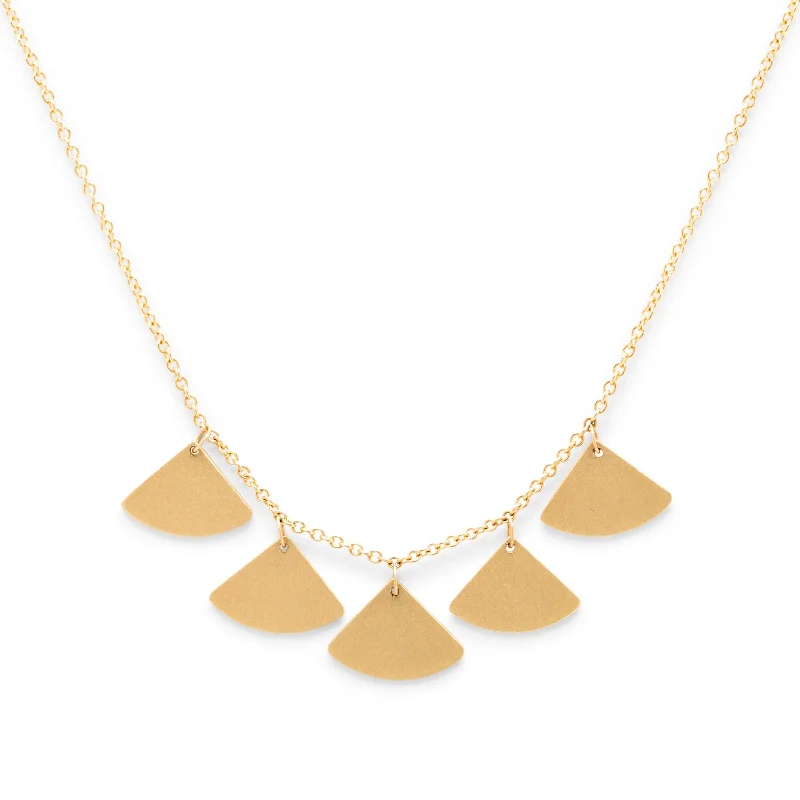 <!--NK974--> ginkgo bold 5 leaf necklace