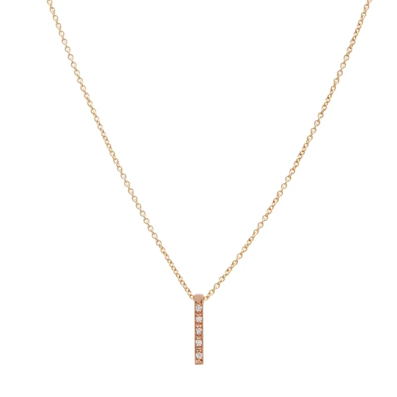 <!--NK993-->pavé bar necklace