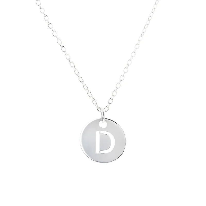 Open Initial Disc Necklace