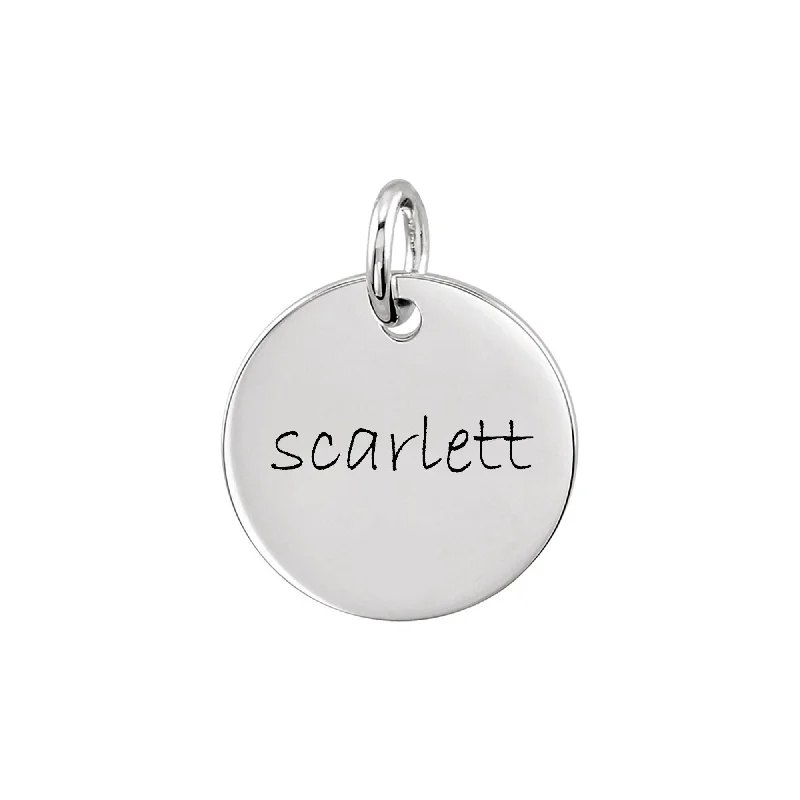 Personalized Small Disc Pendant