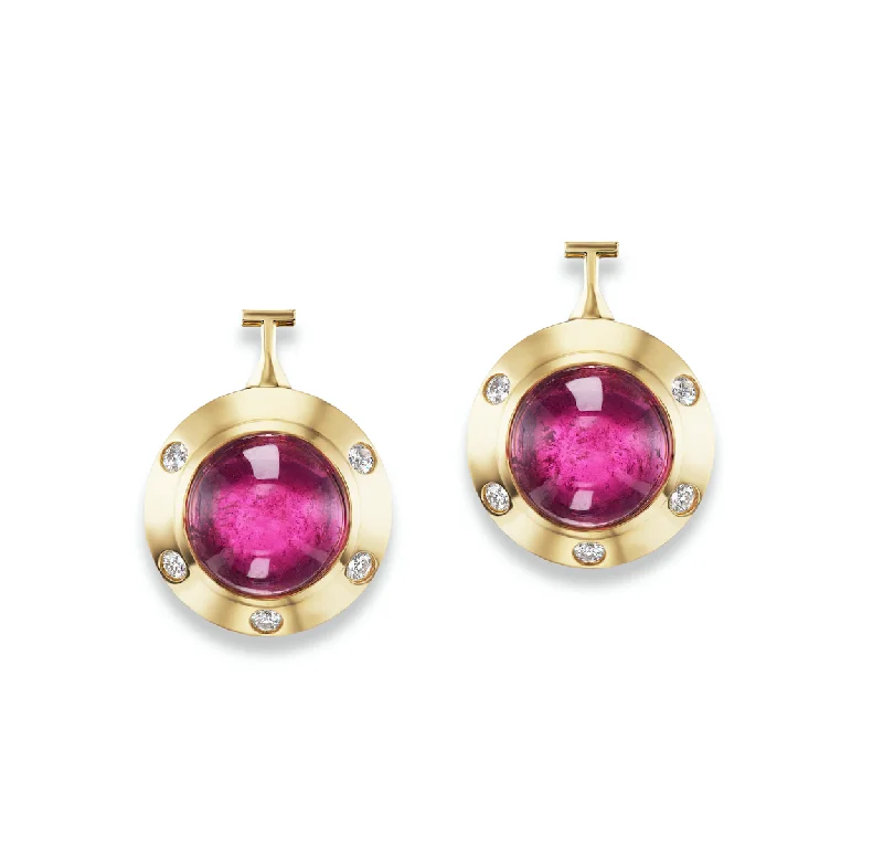 Stella Necklace Round Rubellite Drops